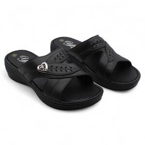 Women Low Heel Slip-on Sandals